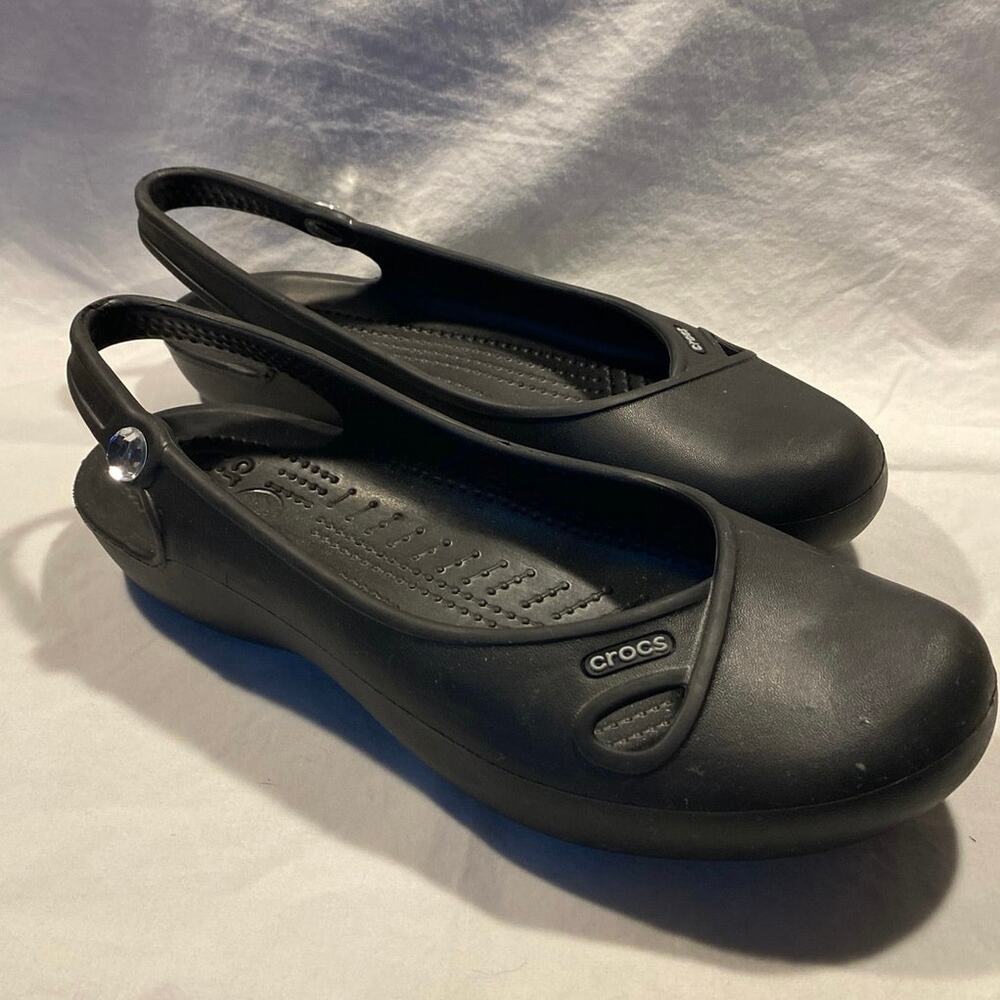 Crocs Olivia Rhinestone Flat or Olivia Slingback Flat Size 8